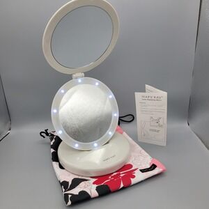 Mary Kay Vanity Dual Magnifying Mirror Lighted 1x 8x White with Pouch